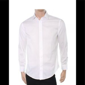 William Rast NWT Bright White Slim Dress Shirt L